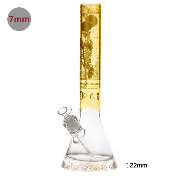 Amsterdam | Limited Edition Golden Knight Beakers - H:40cm - Ø:50mm SG:18.8mm - 7mm thickness