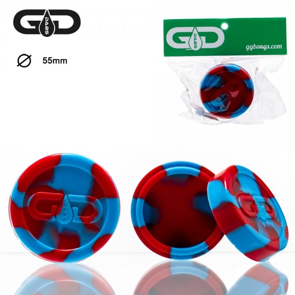 Grace Glass | Dabs Silicon Jar- Red Blue- Ø:55mm