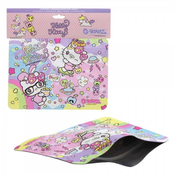 G-Rollz | Hello Kitty &#039;Harajuku&#039; 105x80 mm Smellproof Supplement Pouch - 8pcs in Display