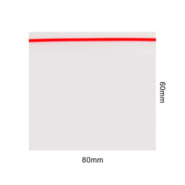 Amsterdam | Zipper Bags 80mm x 60mm 50µ (MU) Red 1000pcs in a display