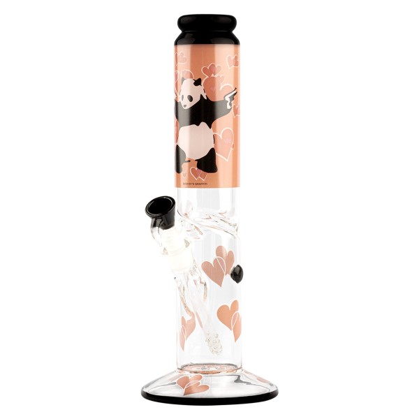 Grace Glass | Banksy&#039;s Graffiti&#039; Panda Gunnin&#039;Bong H:38cm Socket:18.8mm TH:3mm