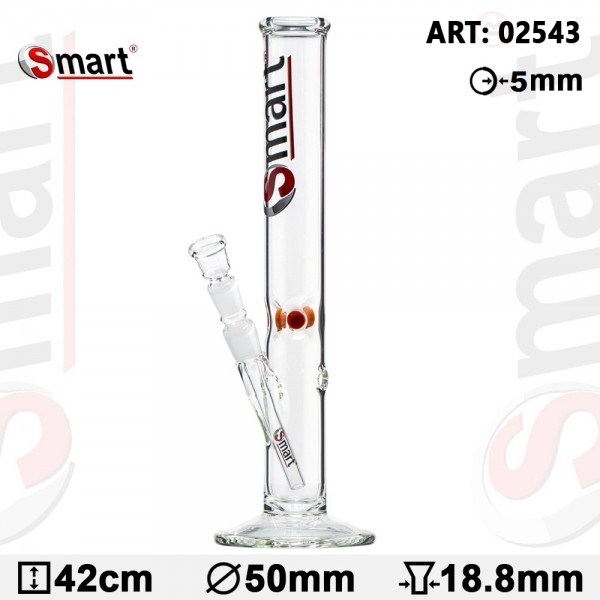 Smart Glass Bong- Ø:50mm- WT:5mm (circa)- H:42cm - Socket 18.8mm