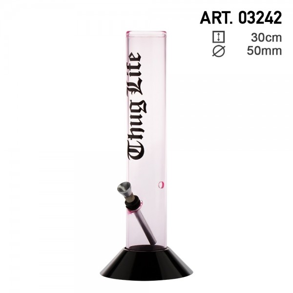 Thug Life | Acrylic Purple Bong H:30cm - Ø:50mm