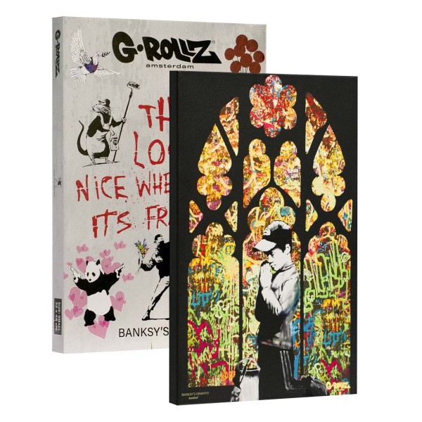 G-Rollz | Banksy&#039;s Graffiti - CHURCH OF GRAFFITI Canvas (32x45x2cm)