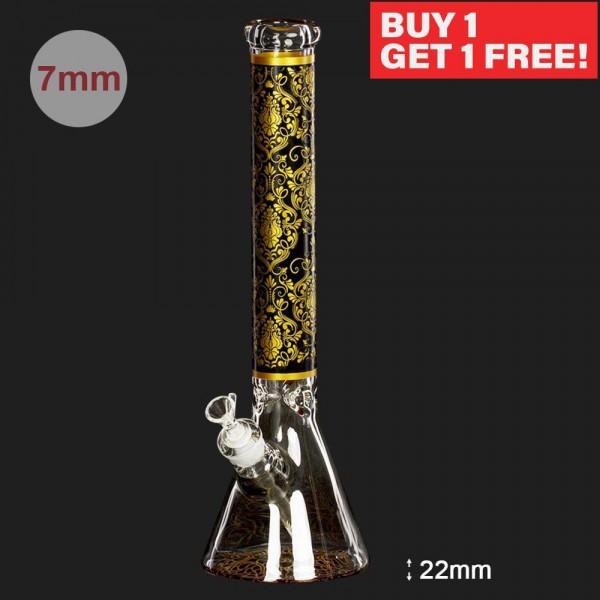 Amsterdam | Limited Edition Golden Rituals Beaker - H:43cm - Ø:50mm - SG:18.8mm - 7mm thickness