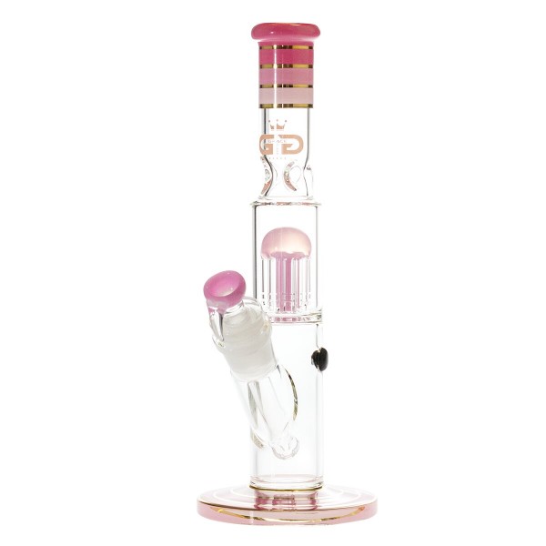 Grace Glass | Small Cane Pink Barrel Tree arm perc Bong H:32,5cm Socket:29.2mm TH:5mm