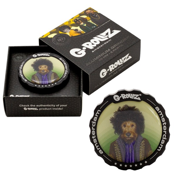 G-Rollz | Pets Rock &#039;Psychedelic&#039; 3part Grinder - 53mm - 6pc In Display