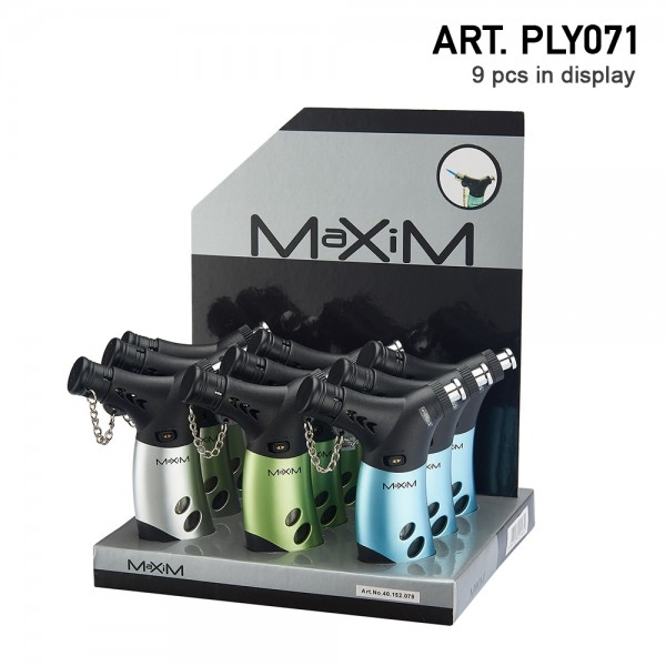 Maxim | Picasso Blueflame Torch with 3 different colors and 9 pcs in display