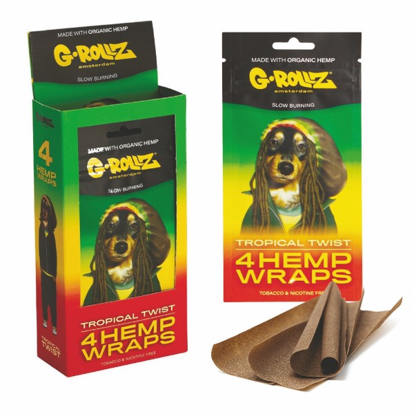 G-Rollz | 4x Mango Flavored Hemp Wraps (15 Pack Display, 60 Blunts)