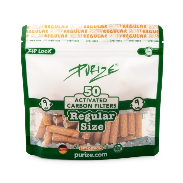 Purize | 50 Regular Size Spy Filters Ø:9mm x 36mm