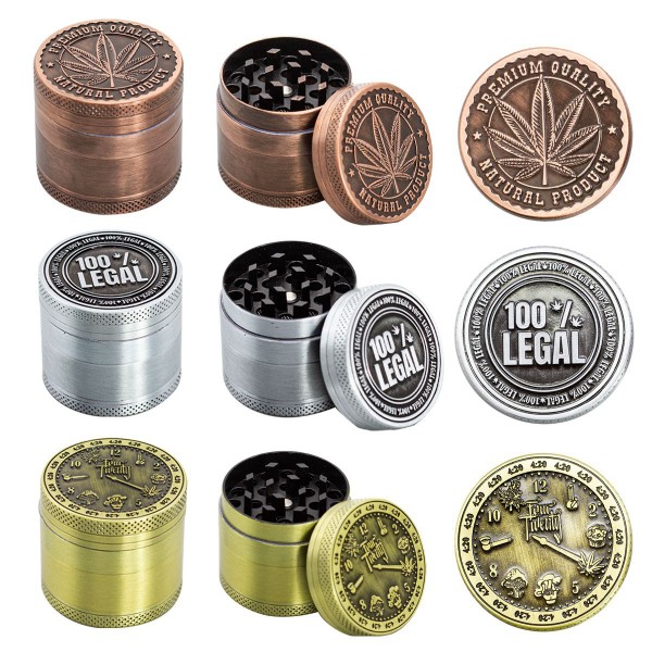 Amsterdam 420 | 4-part Zinc Grinder 40 mm | 12 pcs Mixed Display