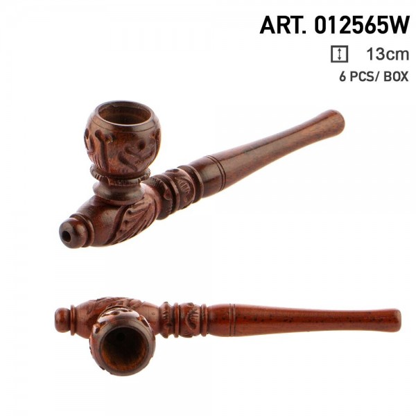 Amsterdam | Wooden Pipe 13 cm - 6 pcs in box
