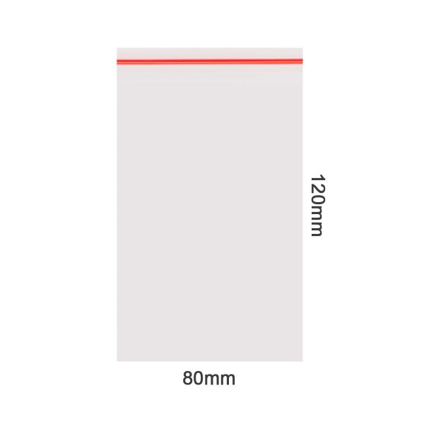 Amsterdam | Zipper Bags 80mm x 120mm 70µ (MU) Red 1000pcs in a display