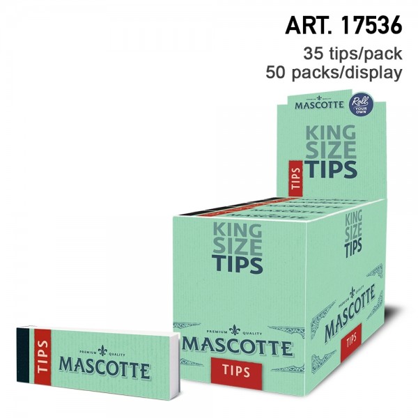 Mascotte | King Size Tips 35 leaves per booklet and 50 booklets per display