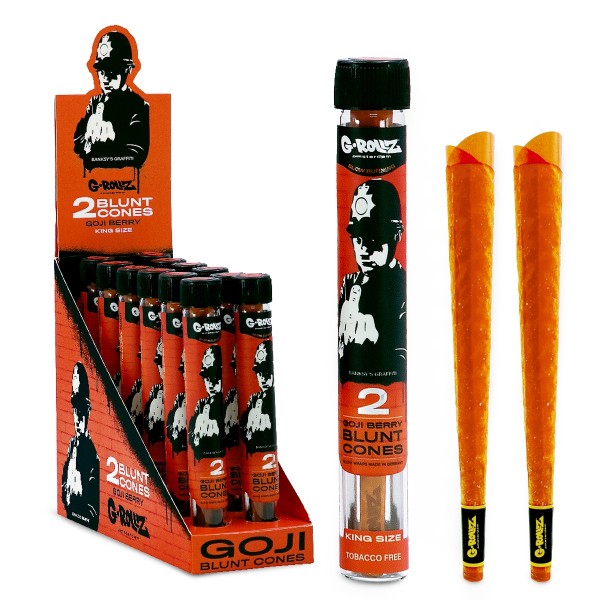 G-Rollz | Banksy&#039;s Graffiti - 2x Pre-rolled Goji Berry Blunts (12 Pack Display, 24 Blunts)