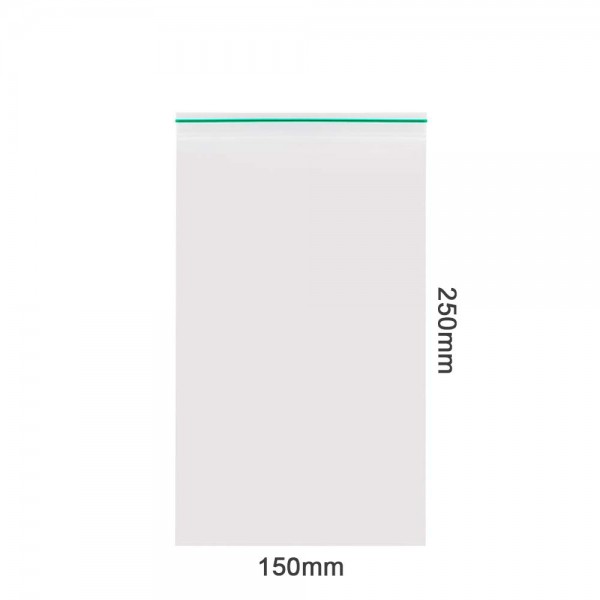 Amsterdam | Zipper Bags 150mm x 250mm 50µ (MU) Green 1000pcs in a display
