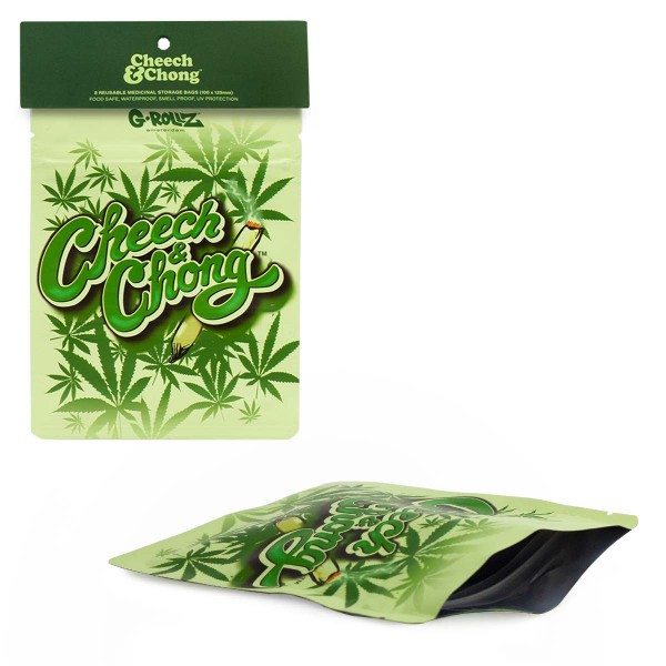 G-Rollz | Cheech & Chong 'Camo' 100x125mm Smellproof Bags - 8pcs in Display