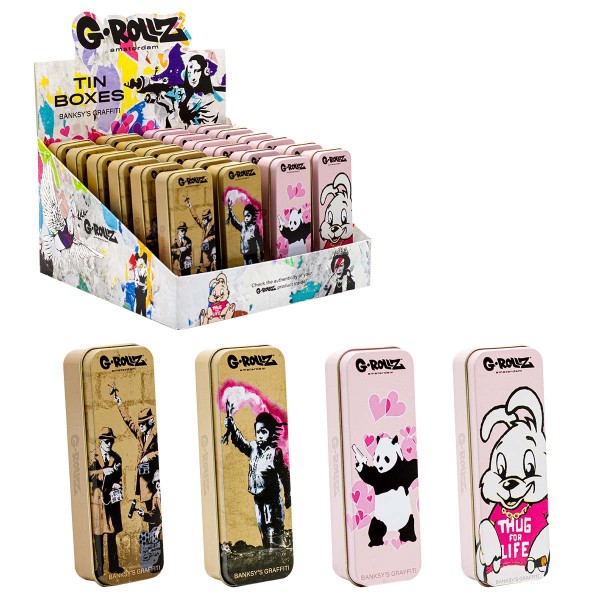 G-ROLLZ | Banksy's Graffiti Small Storage Box Display Set 3 - 12x4x2.5 cm