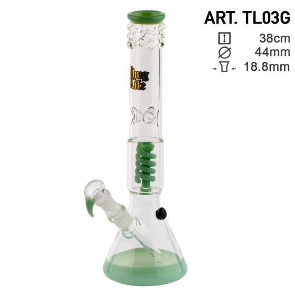 Thug Life | Beaker Green - H:38cm - SG:18.8mm - Ø:44mm
