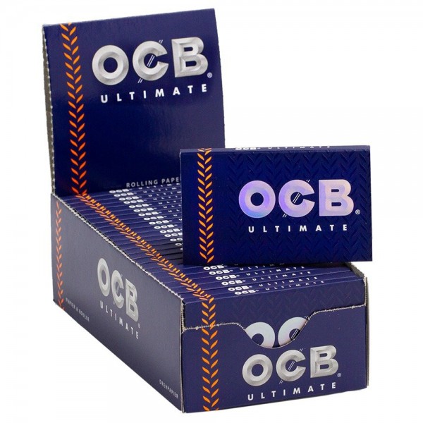 OCB | Ultimate 1 1/4 Rolling Papers 100 leaves per booklet and 25 booklets per display
