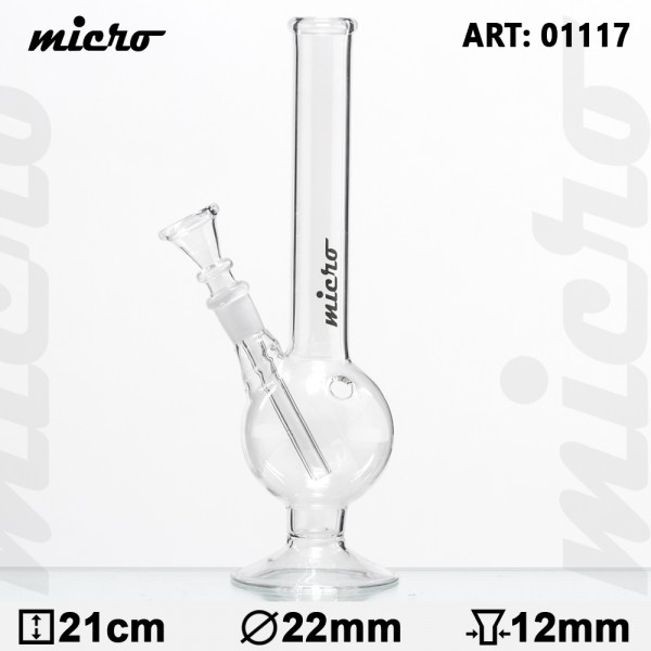 Bouncer Micro Glass Bong-H:21cm-Ø:22mm-Socket:12mm