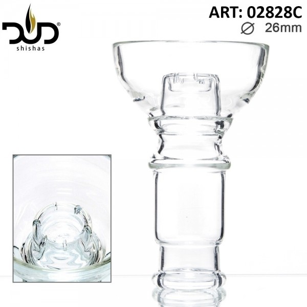 DUD Shisha | Replacement DUD Hookah Glass Bowl- Crystal (Female) Ø:26mm