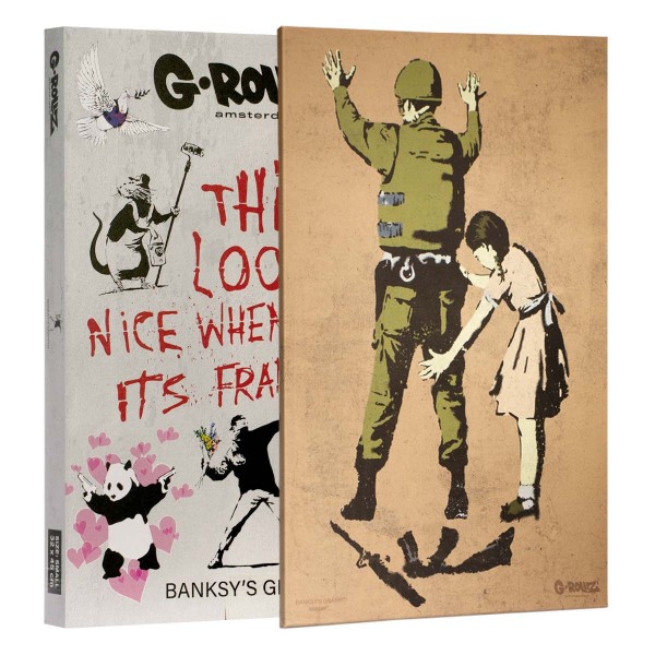 G-Rollz | Graffiti de Banksy - Toile SOLDAT FRISQUÉ (64x90x3cm)