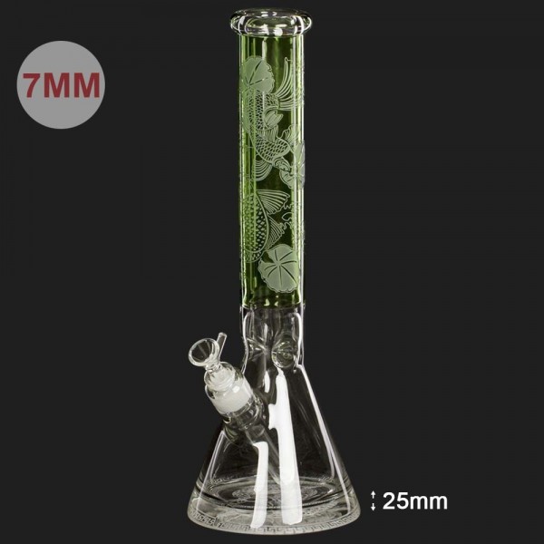 Amsterdam | Limited Edition Deep Ocean Green Beaker - H:40cm - Ø:50mm - SG:18.8mm - 7mm thickness