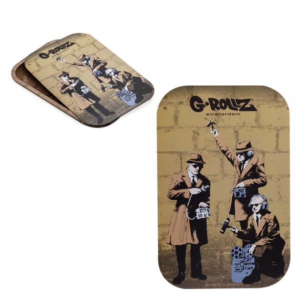 G-Rollz | Banksy&#039;s Graffiti &#039;Spy Booth&#039; Magnet Cover for Medium Tray 27.5x17.5 cm