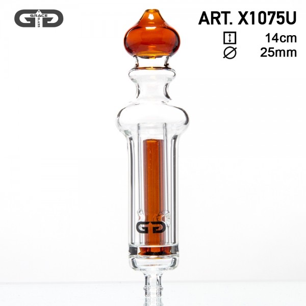 Grace Glass | Vaporizer Perc Indian Dome- Umber- H:14cm- Ø:25mm