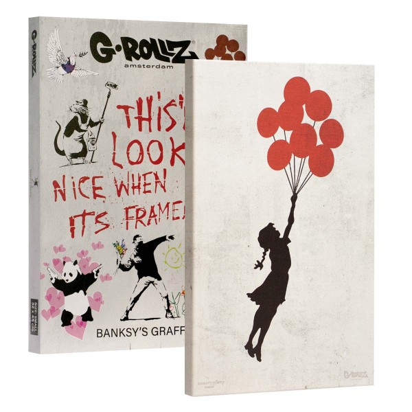 G-Rollz | Banksy&#039;s Graffiti - BALLOON GIRL Canvas (48x67.5x2.5cm)