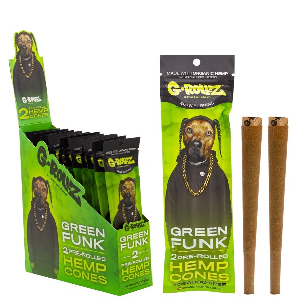 G-Rollz | 2x Grape Flavored Pre-Rolled Hemp Cones (12 Pack Display, 24 Blunts)