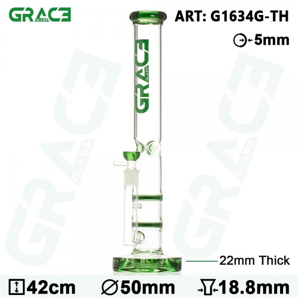 Grace Glass | HAMMER Series | Green Parallel tubes