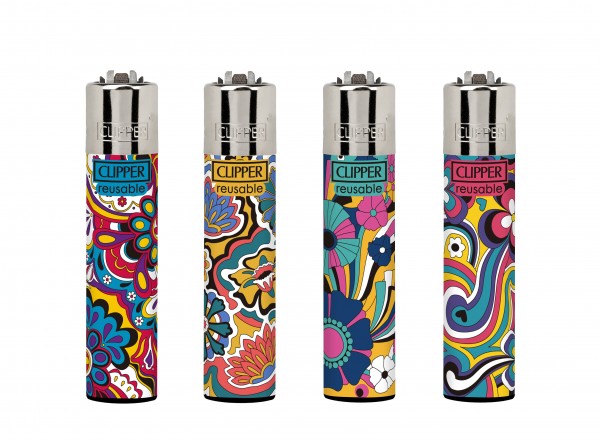 Clipper | Cool Vibes 3 refillable lighters with mixed designs - 48pcs in display