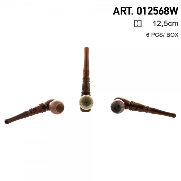 Amsterdam | Wooden Pipe 12,5 cm - 6 pcs in box