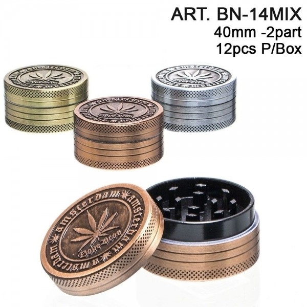 Amsterdam Grinder- 2part- Ø:40mm- 12pcs/box