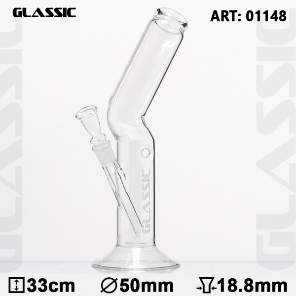 Glassic | Flash Glass Bong - H:33cm - Ø:50mm - Socket:18.8mm