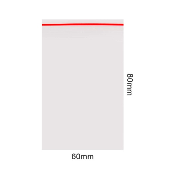 Amsterdam | Zipper Bags 60mm x 80mm 70µ (MU) Red 1000pcs in a display