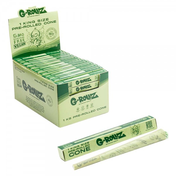G-ROLLZ | KS Bio Green Hemp Pre-Rolled Single Cones 72pcs in Display