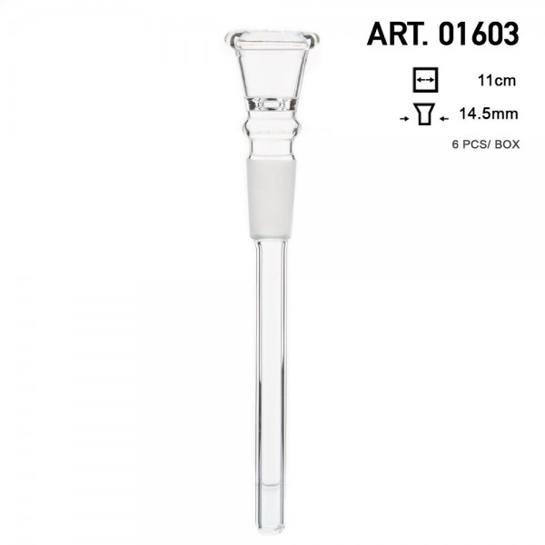 Amsterdam | Chillum en verre - SG:14.5mm - L:11cm - Commande minimum 6pcs par boîte