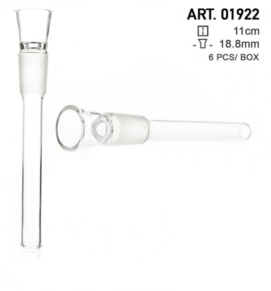 Amsterdam | Glass Chillum -SG:18.8mm- small hole- L:11cm- 6 pcs/box