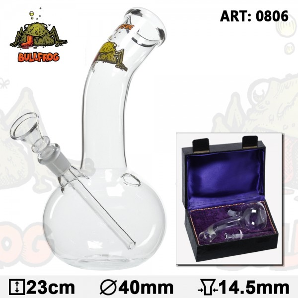 Glass Bong | In Box- H:23cm- Ø:40mm- Socket:14.5mm