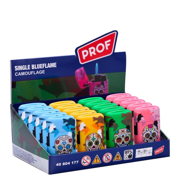 Prof | Torch with Skull logo's in different colors army colors, there are 20 pcs in a display