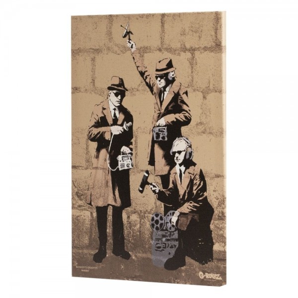 G-Rollz | Banksy's Graffiti - SPY BOOTH Canvas (32x45x2cm)