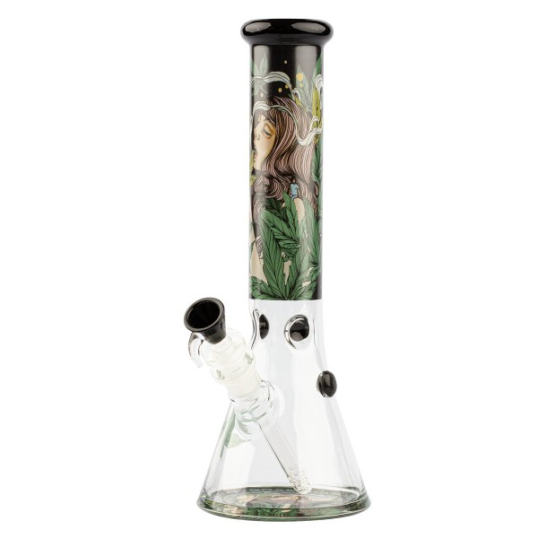 Grace Glass | Collector &#039;Kissing Lady&#039; Bong H:34cm Socket:18.8mm TH:5mm