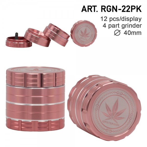 Grace Glass Amsterdam | Grinder- 4part- Ø:40mm- 12pcs/box
