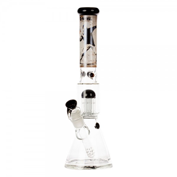 G-Rollz | Banksy&#039;s Graffiti &#039;Flower Thrower&#039; - Beaker Bong H:42cm - Ø:50mm - SG:29.2mm