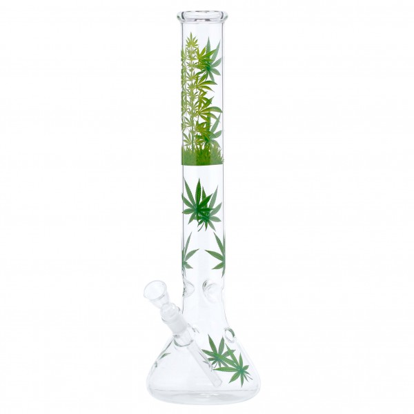 Leaf | Leaf Jhari Beaker Glass Bong- Ø:50mm- H:45cm- Socket:18.8mm