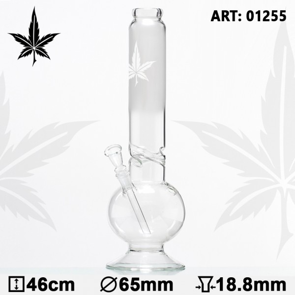 Sand | Leaf Bouncer Glass Bong- H:46cm- Ø:65mm- Socket:18.8mm