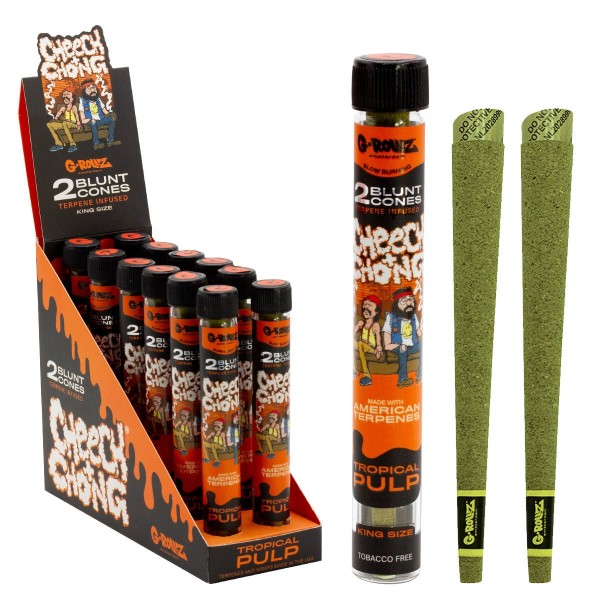 G-Rollz | Cheech & Chong(TM) 2x Terpene Infused Cones 'Tropical Pulp' (12 Pack Display)
